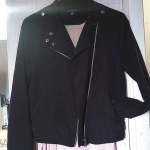 black light jacket with a silk tank top
